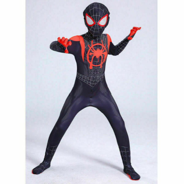 2023 - Sort Spiderman-kostume - Den perfekte gave til børn - en sort black V. black 130 cm