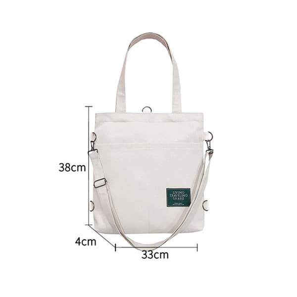 Kvinders enkle skuldertasker Travel Canvas Håndtasker sort black