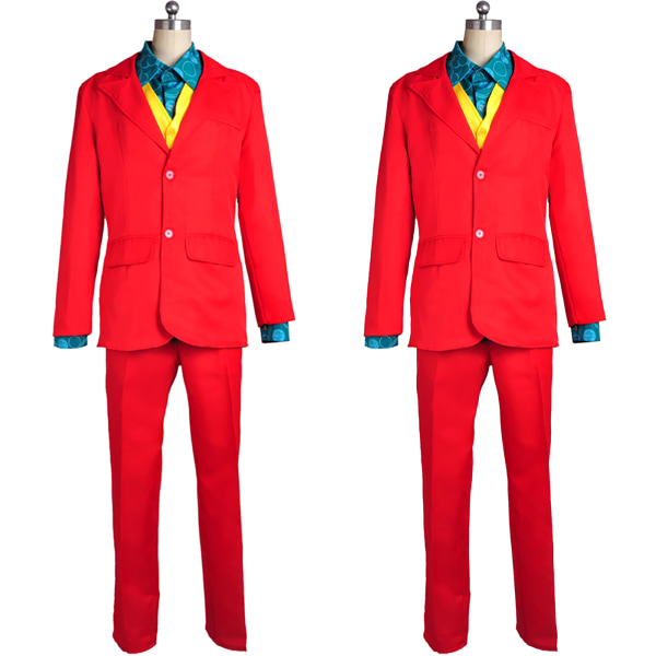 Joker Cosplay kostume Arthur Fleck Joaquin Halloween fest kostume W rød S Z 2XL