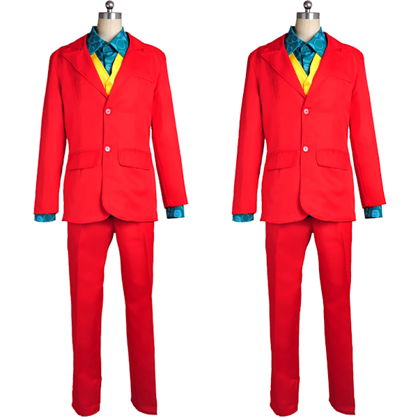 Joker Cosplay kostume Arthur Fleck Joaquin Halloween fest kostume W rød S Z XL
