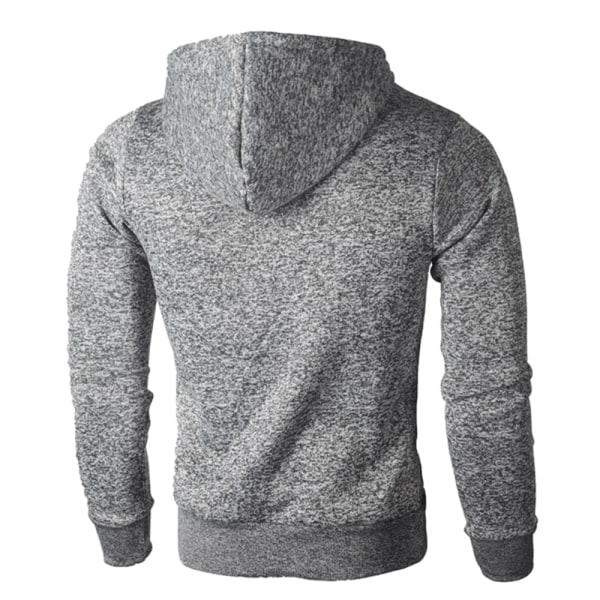 Långärmad tröja för män Relaxed Fit Sweatshirt Casual Hoodie W light grey 2XL