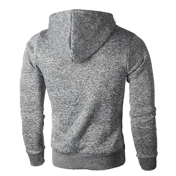 Langermet avslappet genser for menn Uformell hettegenser W light grey 2XL