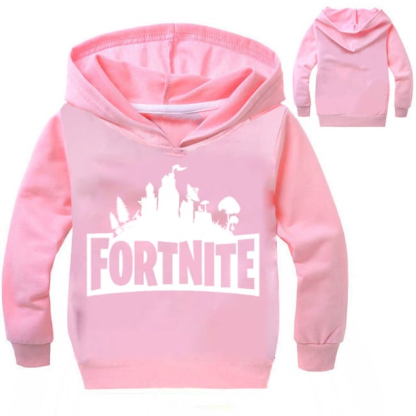 Fortnite Barn vinterskjorta Kläder Sweatshirts Pull On Hoodie - pink 150cm