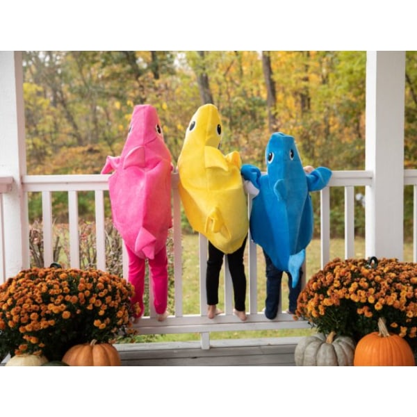 Haj kostume til børn Halloween Cosplay kostume 100 cm - blue 110cm