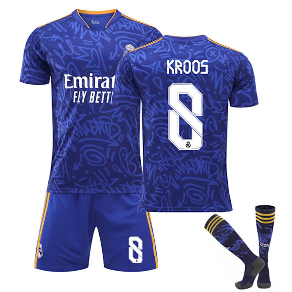 Lapset / Aikuiset 21 22 World Cup Real Madridin jalkapallopaita C Kroos-8 m#