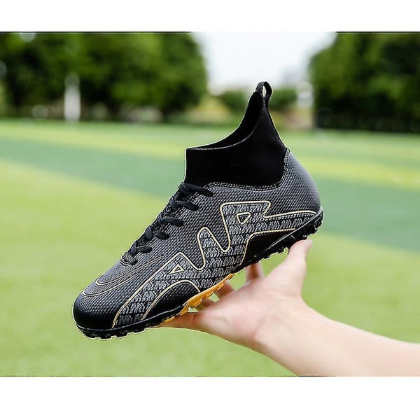 Fotbollsskor för män Vuxna barn Yttersula Halkfria unisex sneakers Z X Black2 34