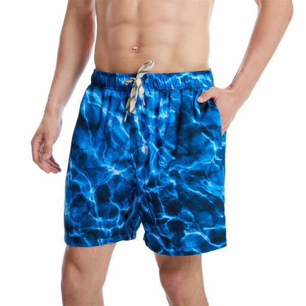 Strandshorts för män Snabbtorkande badbyxor som andas . l