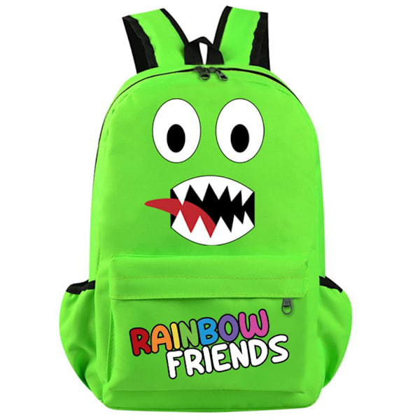 Rainbow Friends -reput lapsille koululaukku k Green