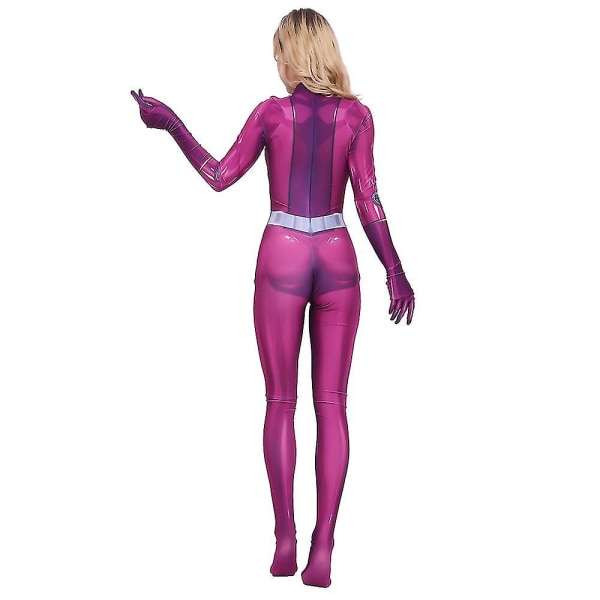 Totally Spies Cosplay kostym för kvinnor och flickor Anime Clover Sam Alex Bodysuit Suit Zentai W Purple Adult L