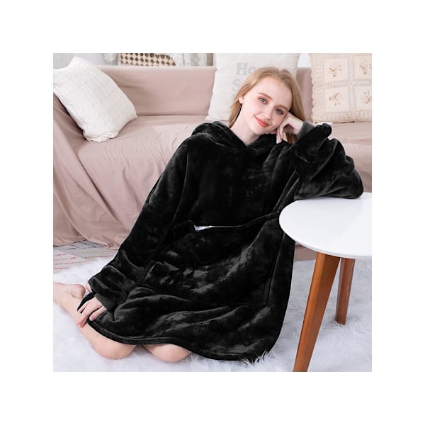 Snuggie Oversized hættetrøjetæppe med hætte K H black