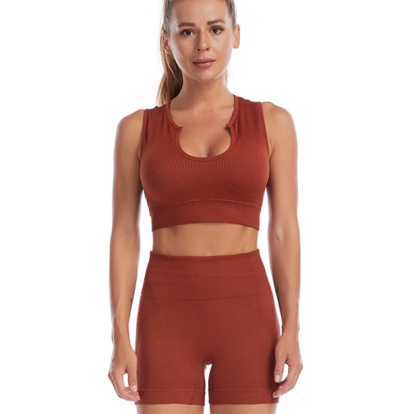 Yoga kvinnliga fitness sport underkläder set yz orange m