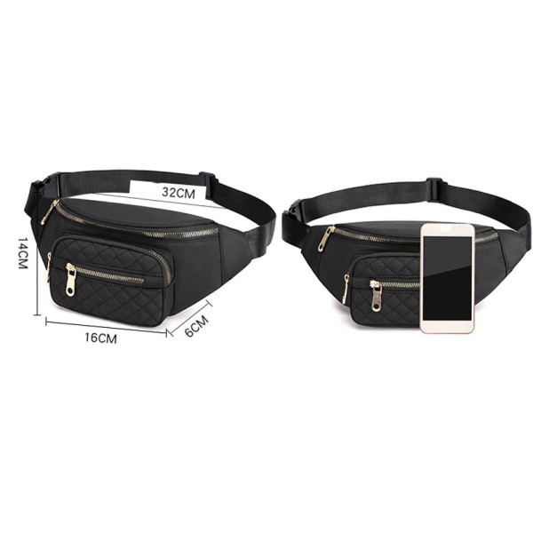 Brysttaske Taljetaske Taske Skulderstroptaske SORT y black