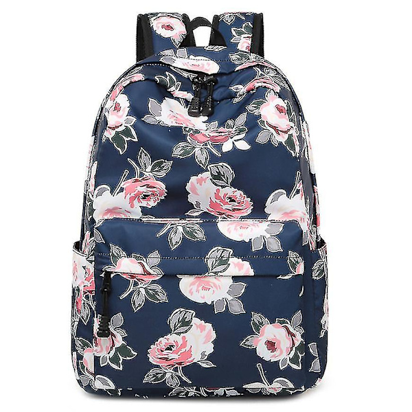 Skolan etnisk stil printed blommor Vattentät resväska-kungsblå yz royalblue