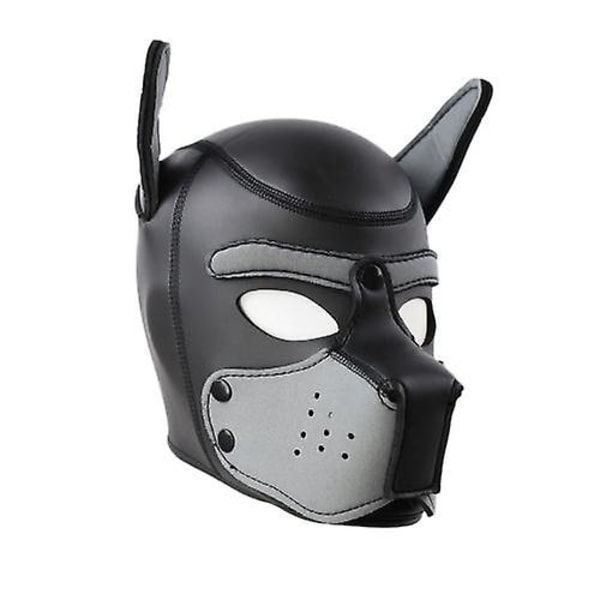 Carnival Puppy Mask Andas huvudbonader Cosplay Animal Head Mask grey dog head mask