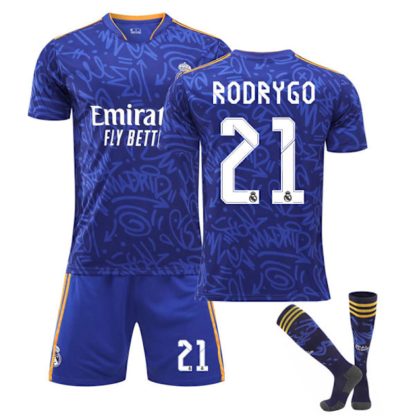 Lapset / Aikuiset 21 22 World Cup Real Madridin jalkapallopaita C RODRYGO-21 m#