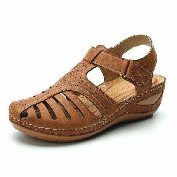 Naisten ortopediset sandaalit, suljetut kesätossut. brown tag size 41=uk 7