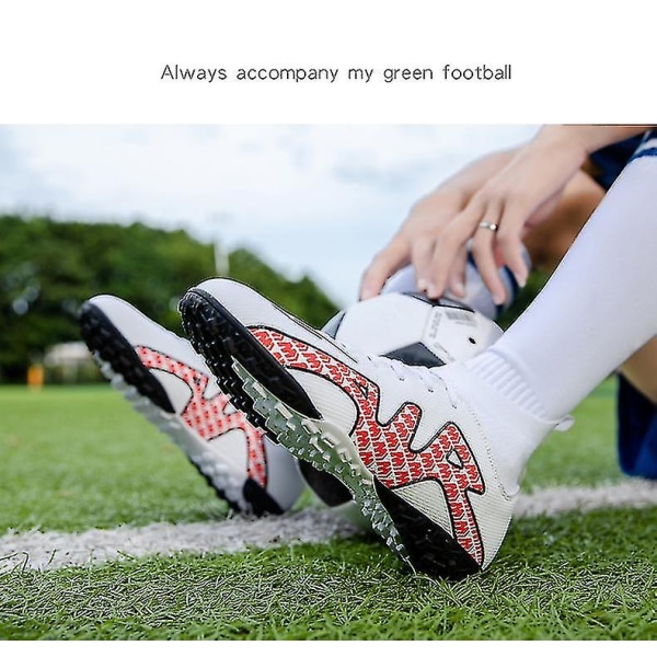 Fotbollsskor för män Vuxna barn Yttersula Halkfria unisex sneakers Z X Red2 42