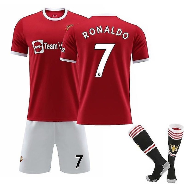 Cristiano Ronaldo fotball-t-skjortesett for barn 21/22 Z XXL (200-195Cm)