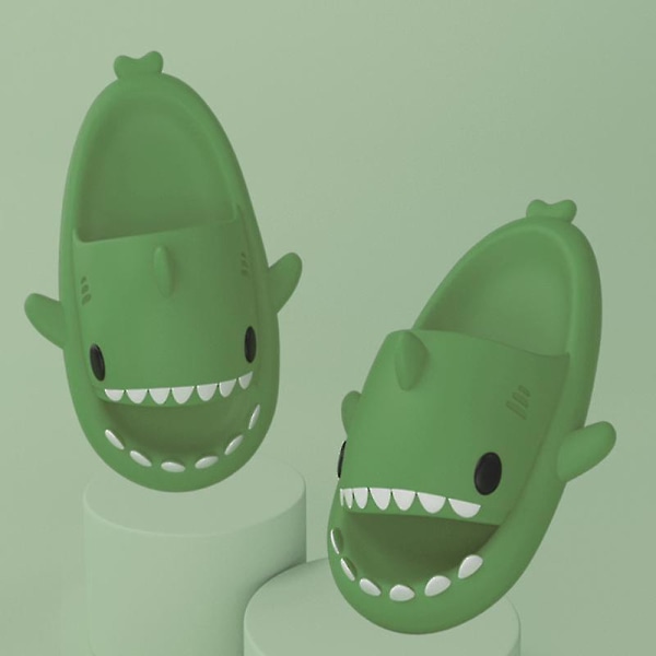 Shark Slippers Suihku Kylpyhuone Tohvelit W Dark Green 42 43