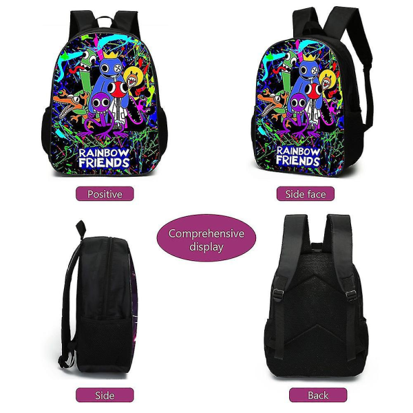 Rainbow Friends -reppu isokokoinen reppu koululaukut lapsille tytölle pojalle vY -1 C
