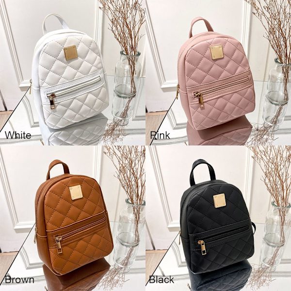 PU LÃ¦der Skulder Mini Lille RygsÃ¦k Multi-Function brun y brown