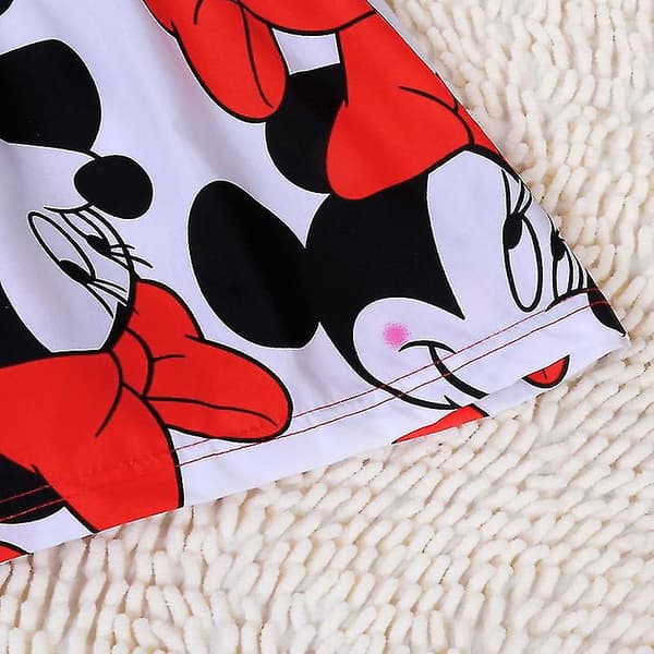 Barn Flickor Summer Cartoon Minnie Mouse Bowknot Princess Swing Dress E vY A 56 Years