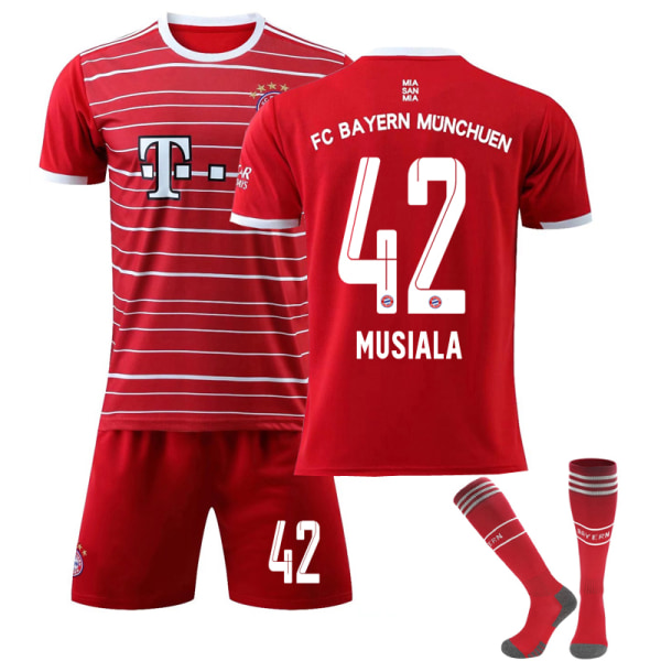-23 Bayern Munich lasten jalkapallopaita nro 42 Musiala 22