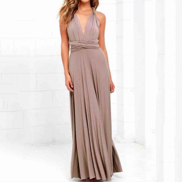 Naisten side ulti Way Wrap Cabriolet aksimekko Bridesmaid Z khaki M