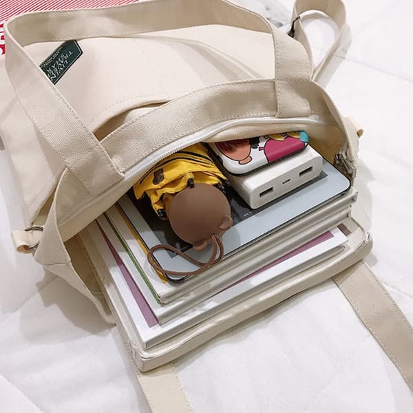 Kvinders enkle skuldertasker Travel Canvas Håndtasker sort black