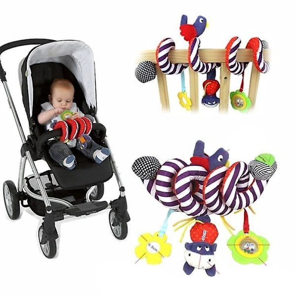 Mjuk Baby Music Spjälsäng Barnvagn Hängande Spiral Sensorisk pedagogisk leksak V - Bird Spiral