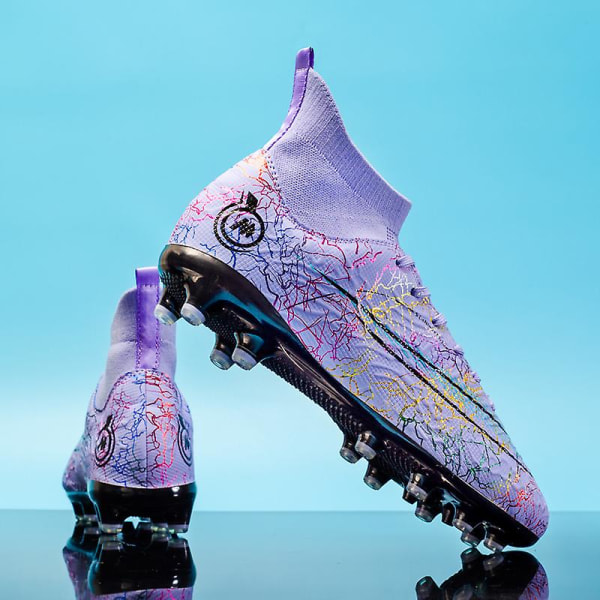 Fodboldsko til mænd Skridsikre fodboldsko Klamper græsfodboldsneakers Yj068A W Purple 40