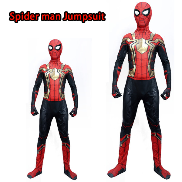 Iron Spiderman Cosplay Jumpsuit Superheltekostume til børn Z 11-12 Years