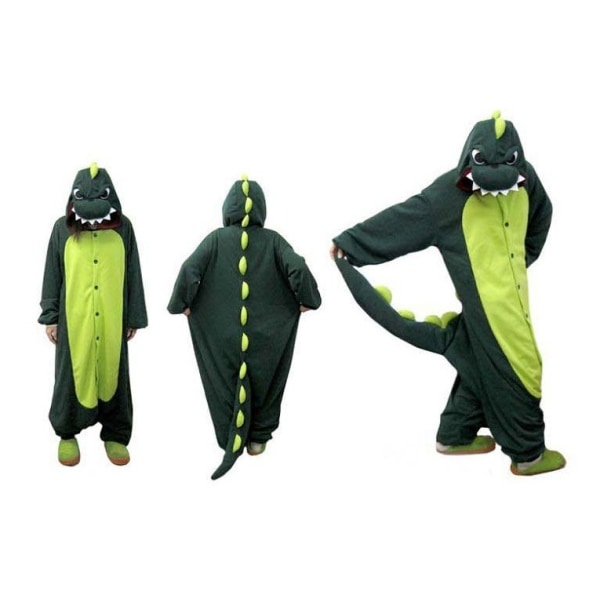 Fancy Cosplay Costume Onesie Pyjama aikuisten yöasu Dinosaur S