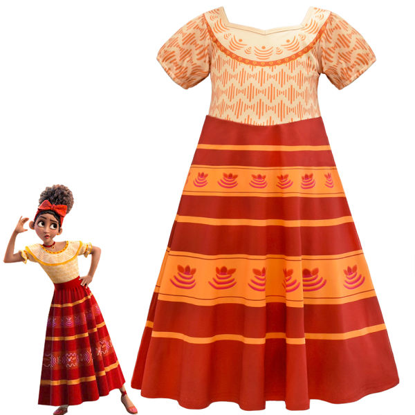 Kid Mirabel Klänning Isabela Madrigal Cosplay Costume Dolores Klänning Z A 10-12Years