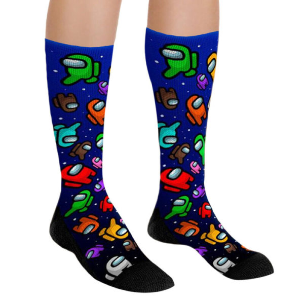 Among us Custom Pattern Cosplay Strumpor Herr Dam Julklapp W Grey