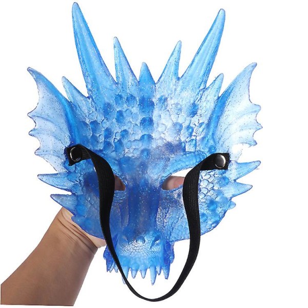 Caraele Carnival Ny Carnival Ball Party Cosplay rekvisita 3d Silikon Animal Dragon Mask Z transparent All code