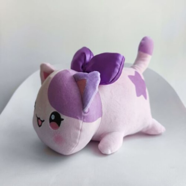 Meemeows Food Aphmau Cat Doll Utstoppede leketøy Plysjdukker Monk Z X Bow-knot