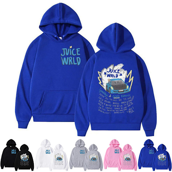 JUICE WRLD Trycktröjor Dam Herr Hoodies Långärmad Tröja Topp Vinter Höst White2 White L