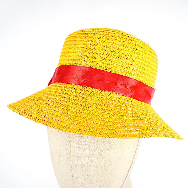 Caraele Anime Luffy Cosplay Kostym Kappa Byxor Hatt Cosplay Set W hat XL