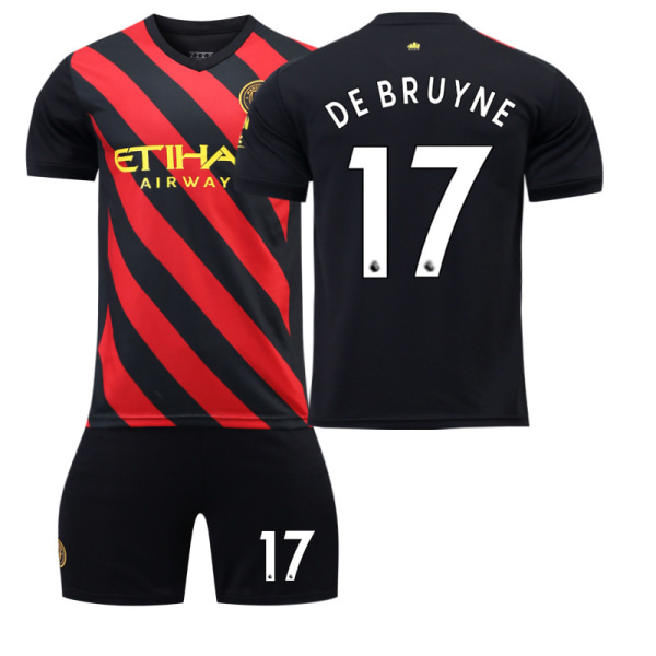 22 Manchester trøje Ude NR. 17 De Bruyne skjorte V #2XL