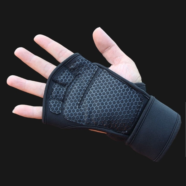 Gym Handskar Handled Träning Fitness Handskar SVART y Black XL