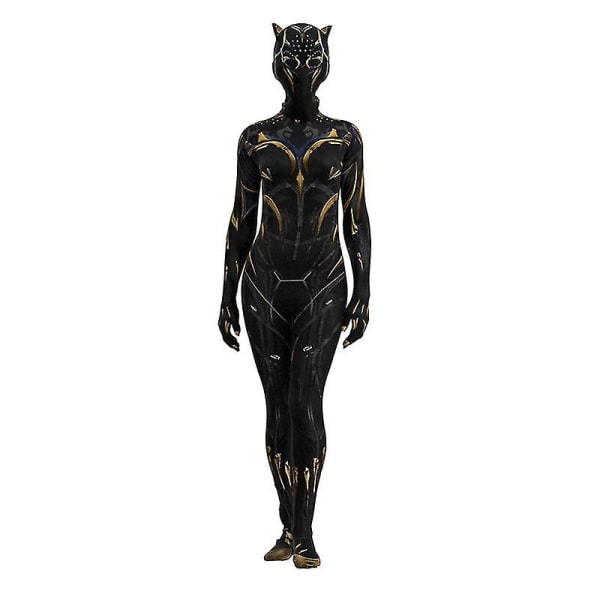 Black Panther 2 Kvinnlig Jumpsuit Halloween kostym, Cosplay yz 140cm