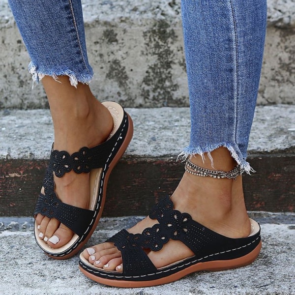 Sommar mode högklackade lätta plattform skor sandaler . black EU 39