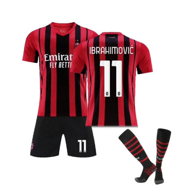 Mordely AC Milan Home fotbollströja för barn nr 11 Ibrahimovic Z 12-13years