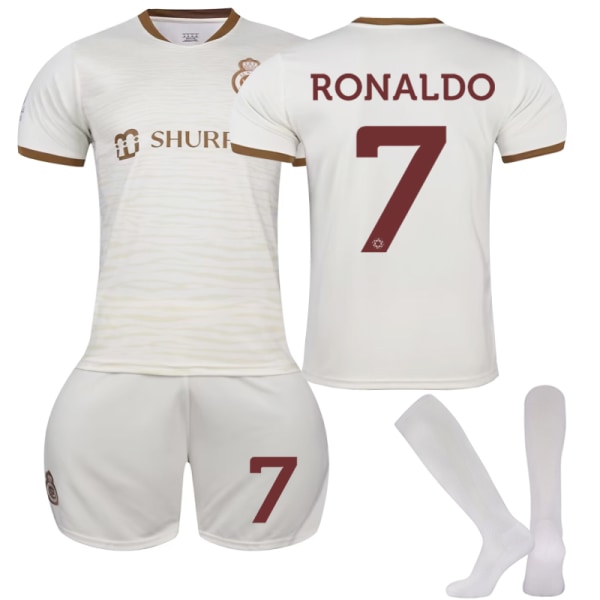 Al-Nassr Third Shirt 2023/24 Ronaldo #7 Fotbollströja på bortaplan för barn Vuxna wz 20(110-120CM)