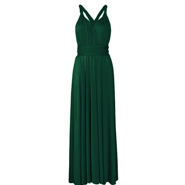 Naisten side ulti Way Wrap Cabriolet aksimekko Bridesmaid Z Green M
