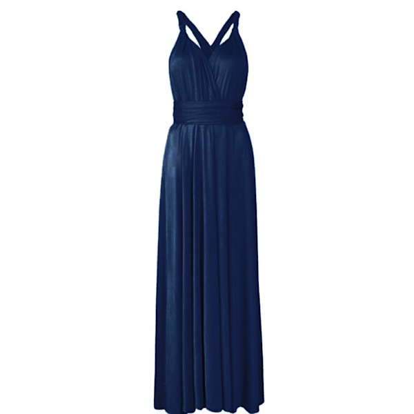 Dambandage Multi Way Wrap Convertible Maxiklänning Brudtärna Z navy blue XL