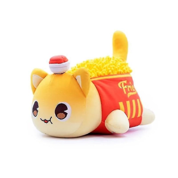 Sød kat plys Doughnut Kat Plys Kawaii Kat Plys Legetøj Velegnet til børns julefødselsdagsgave 25 cm B French Fries Cat