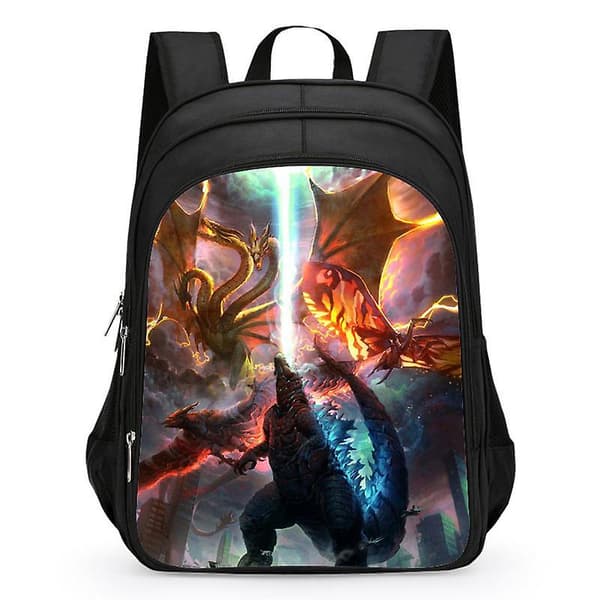 Godzilla Print chool Bag Kids Waterproof Backpack #1 -1 10 S | Fyndiq