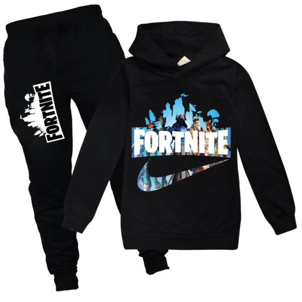 Fortnite träningsoverall Set Hoodie Jumper Topp+byxor Passar sportkläder Z red 11-12 years